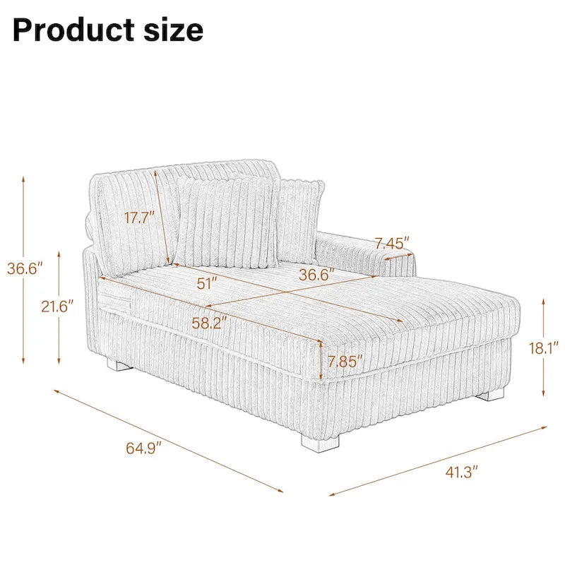 Chaise longue rembourrée Chaises longues pour l'intérieur