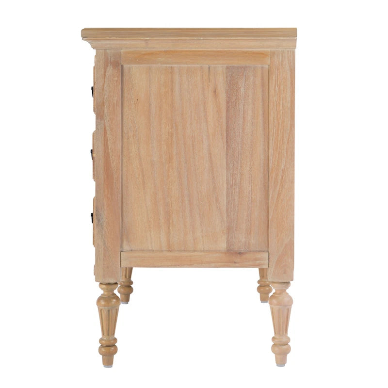 Commode d'appoint rectangulaire en bois à 4 tiroirs de 31,5 po de largeur