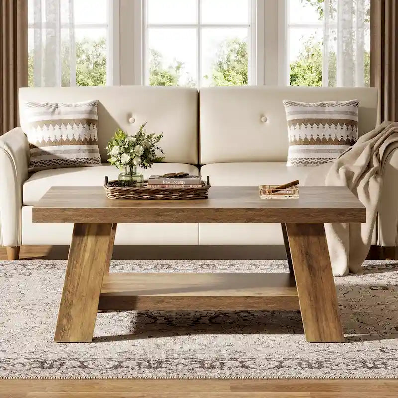 Table basse de ferme, table centrale de 120 cm