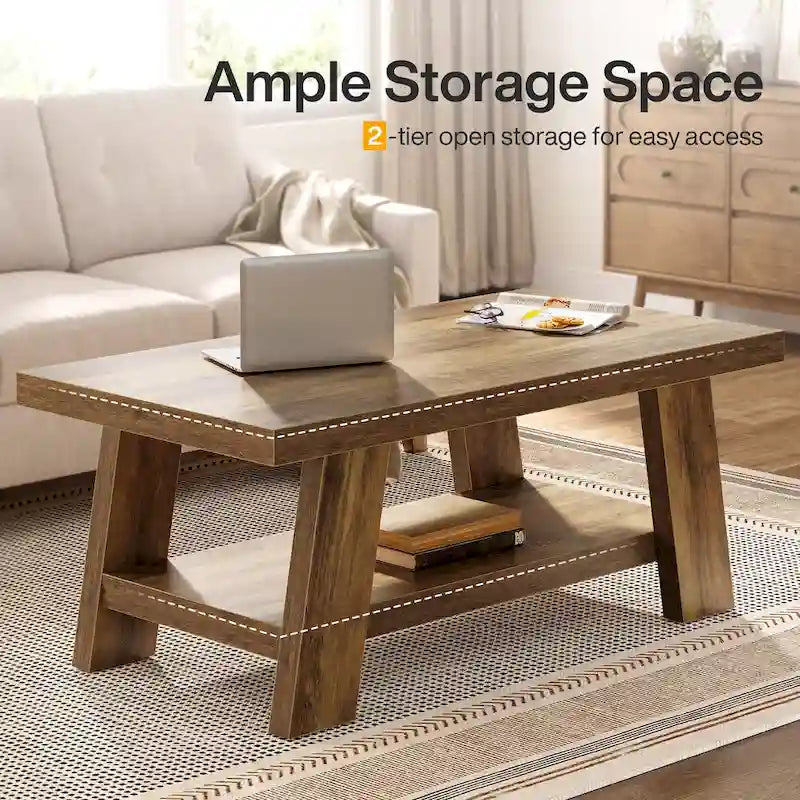 Table basse de ferme, table centrale de 120 cm