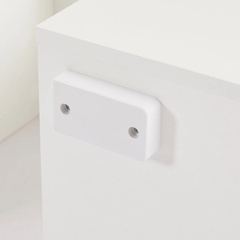 Meuble TV blanc de 130 cm avec lumières LED et étagère en verre trempé pour téléviseurs jusqu'à 55 pouces