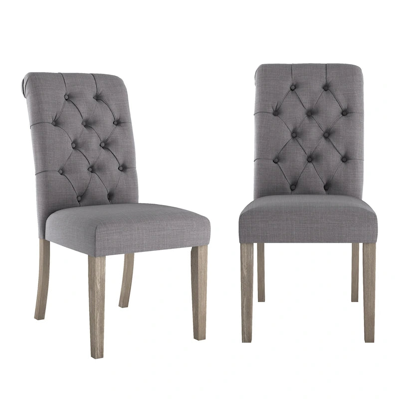 Chaises Parsons rembourrées à dossier roulé Krakova (lot de 2)