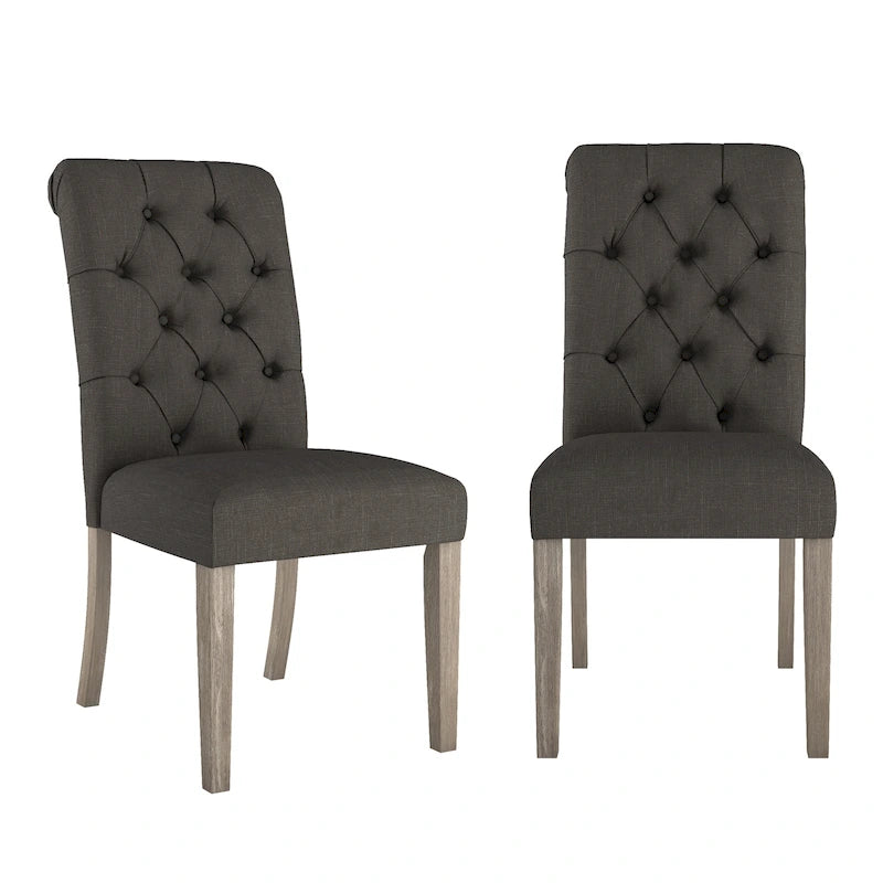 Chaises Parsons rembourrées à dossier roulé  (lot de 2)