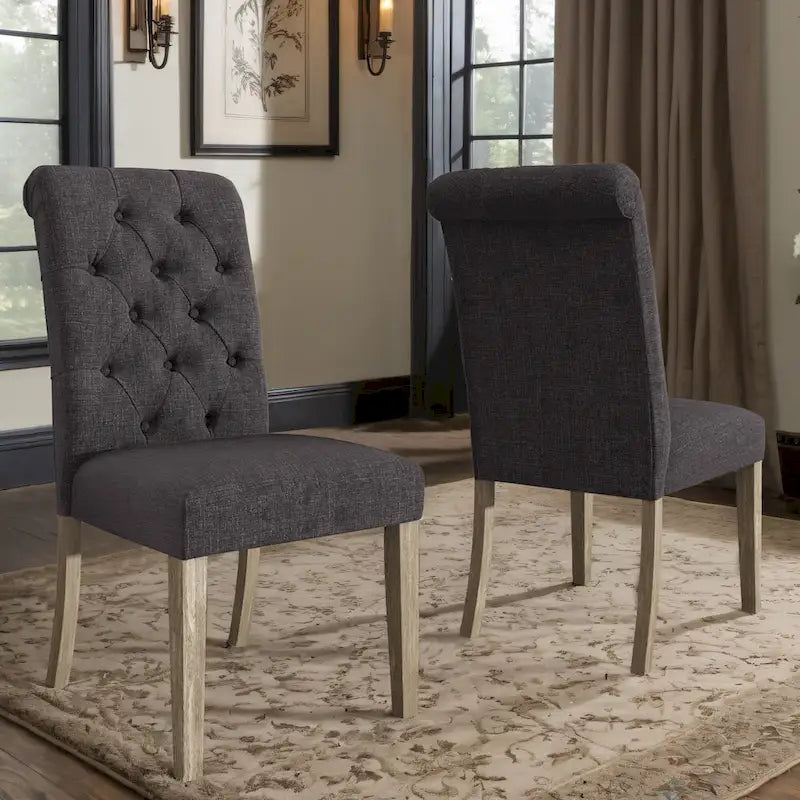 Chaises Parsons rembourrées à dossier roulé Krakova (lot de 2)