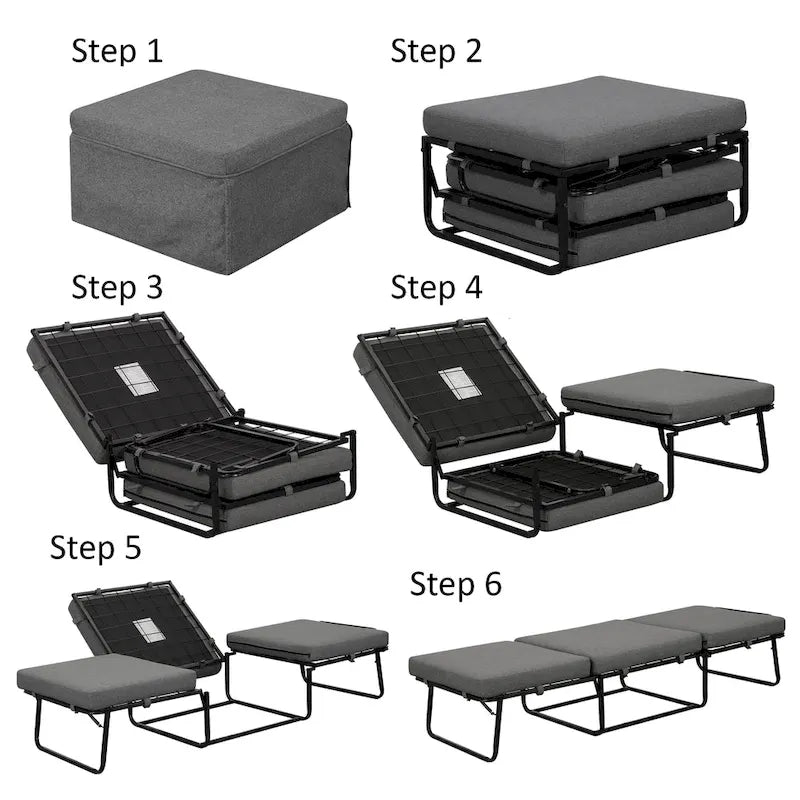 Table basse Ottoman pliant 3-en-1 de Convenience Concepts