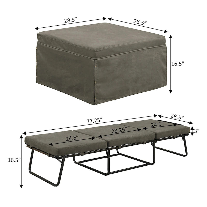 Table basse Ottoman pliant 3-en-1 de Convenience Concepts