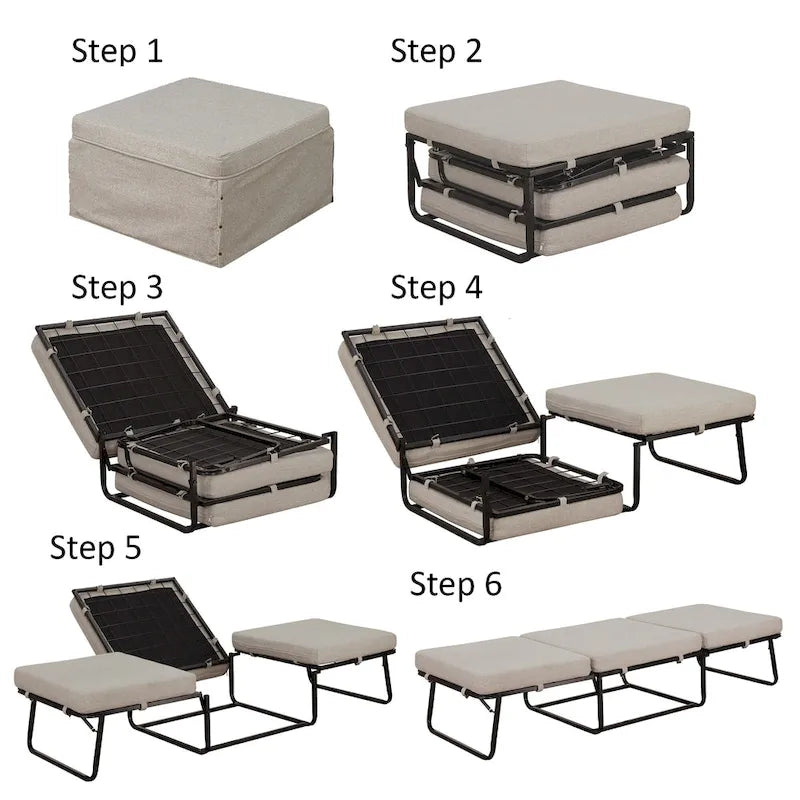 Table basse Ottoman pliant 3-en-1 de Convenience Concepts
