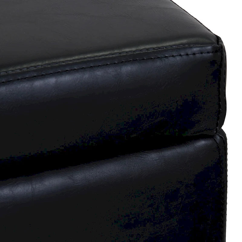 Banc de rangement York matelassé à couvercle rabattable