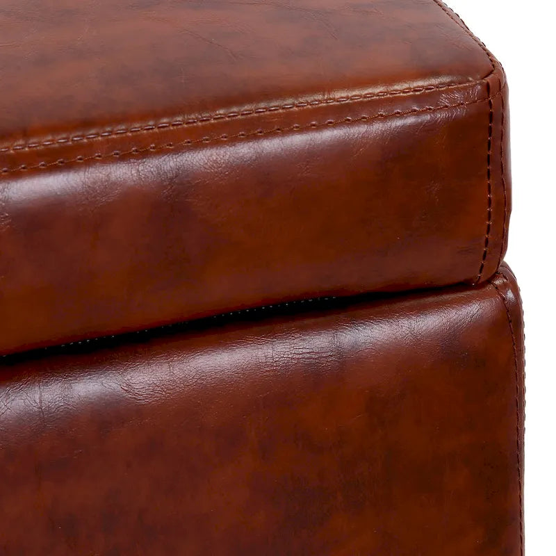 Banc de rangement York matelassé à couvercle rabattable