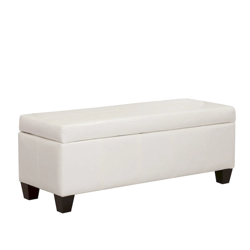 Banc de rangement York matelassé à couvercle rabattable