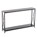 Console/Table basse avec cadre en fer et plateau Triamine