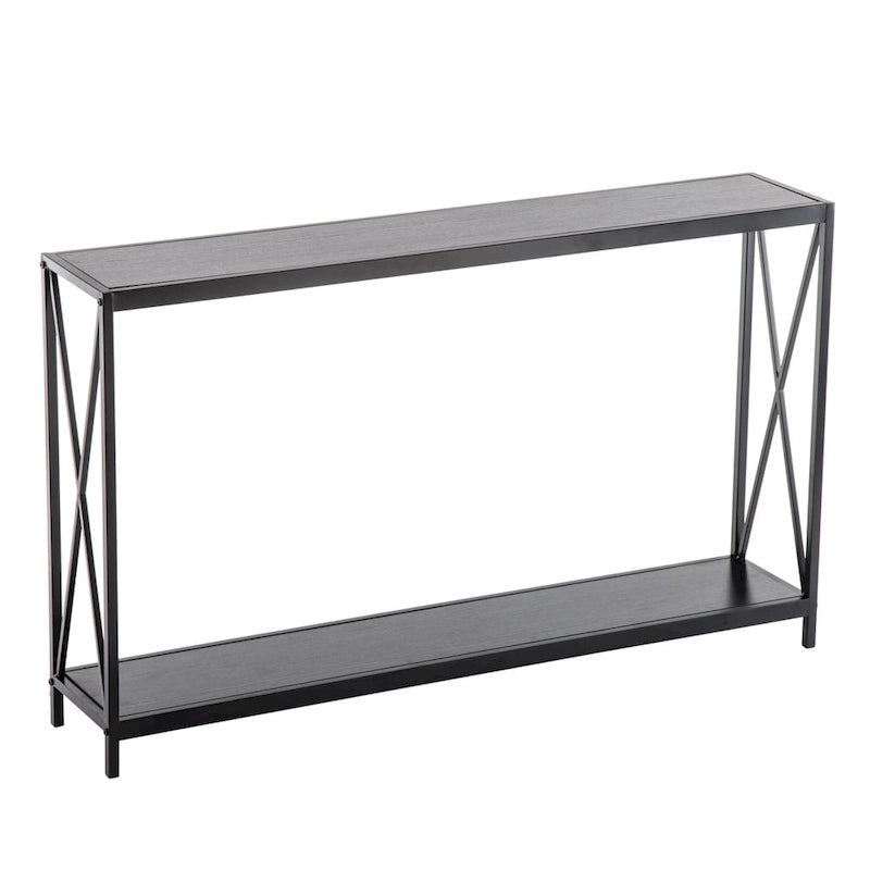Console/Table basse avec cadre en fer et plateau Triamine