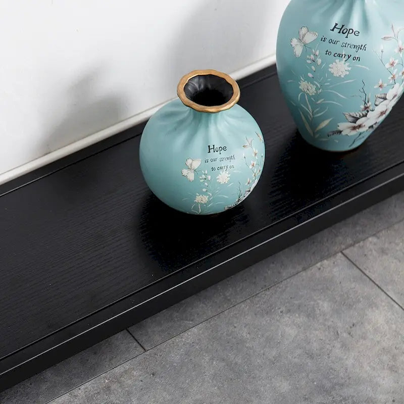 Console/Table basse avec cadre en fer et plateau Triamine