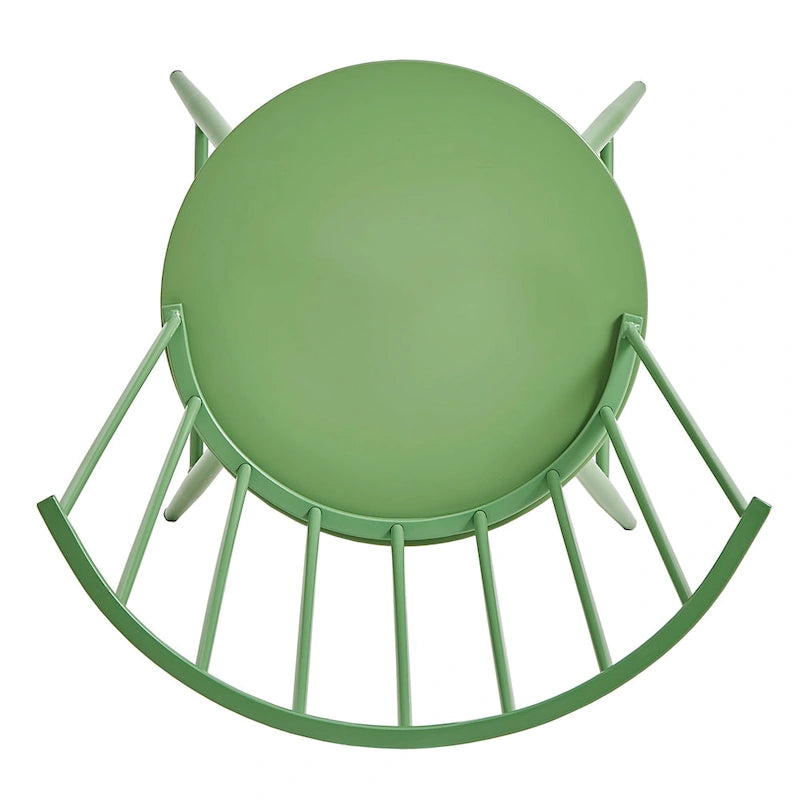 Chaise de salle à manger à dossier haut en métal et bois (lot de 2) par