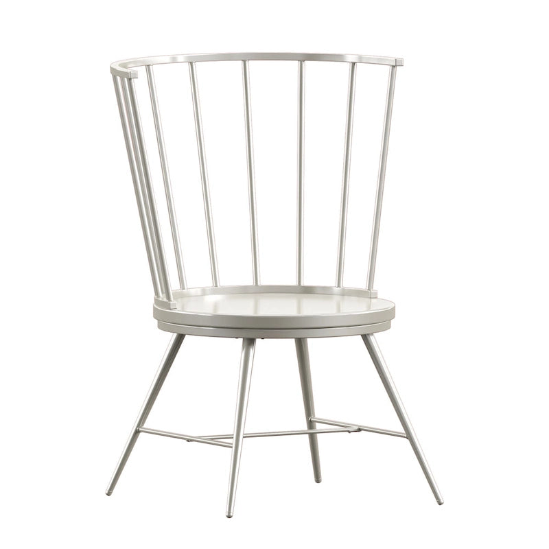 Chaise de salle à manger à dossier haut en métal et bois (lot de 2) par
