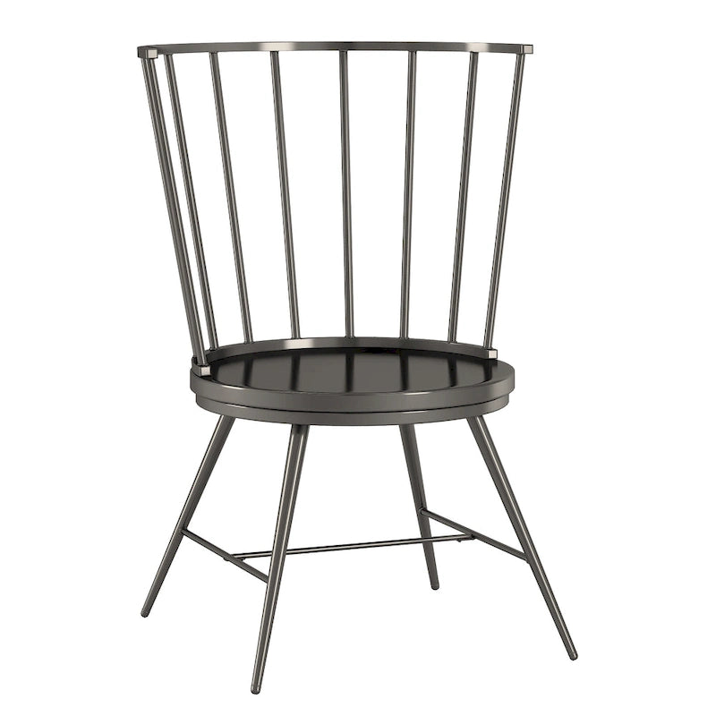 Chaise de salle à manger à dossier haut en métal et bois (lot de 2) par