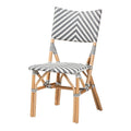 Chaise de bistrot Wagner en rotin naturel tressé, style français