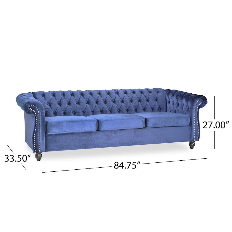 Canapé Chesterfield capitonné par