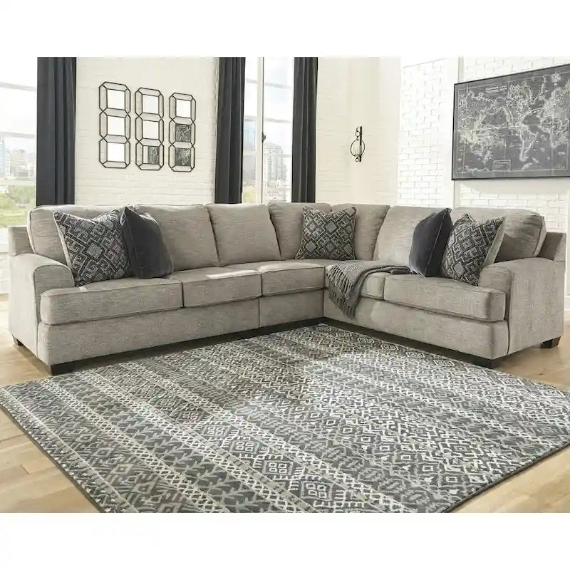 Canapé d'angle contemporain Bovarian 3 pièces en pierre