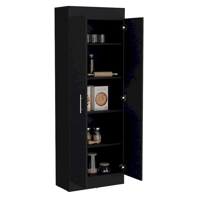 Meuble de rangement Nepal, design à 2 portes peu encombrant