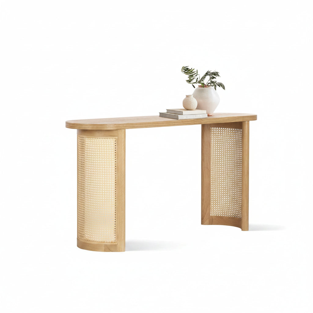 Console en rotin de 60 pouces