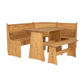 Coin repas de cuisine d'angle en bois