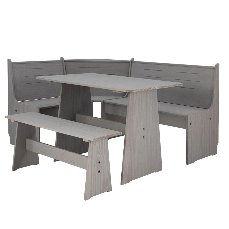 Coin repas de cuisine d'angle en bois