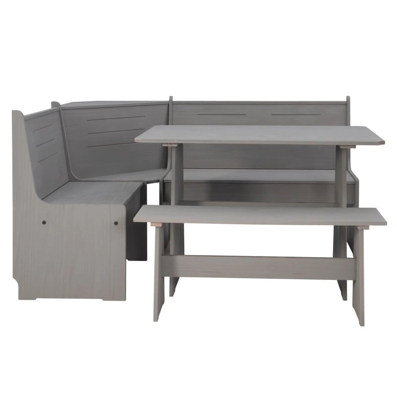 Coin repas de cuisine d'angle en bois