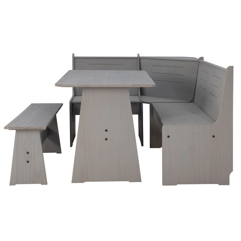 Coin repas de cuisine d'angle en bois