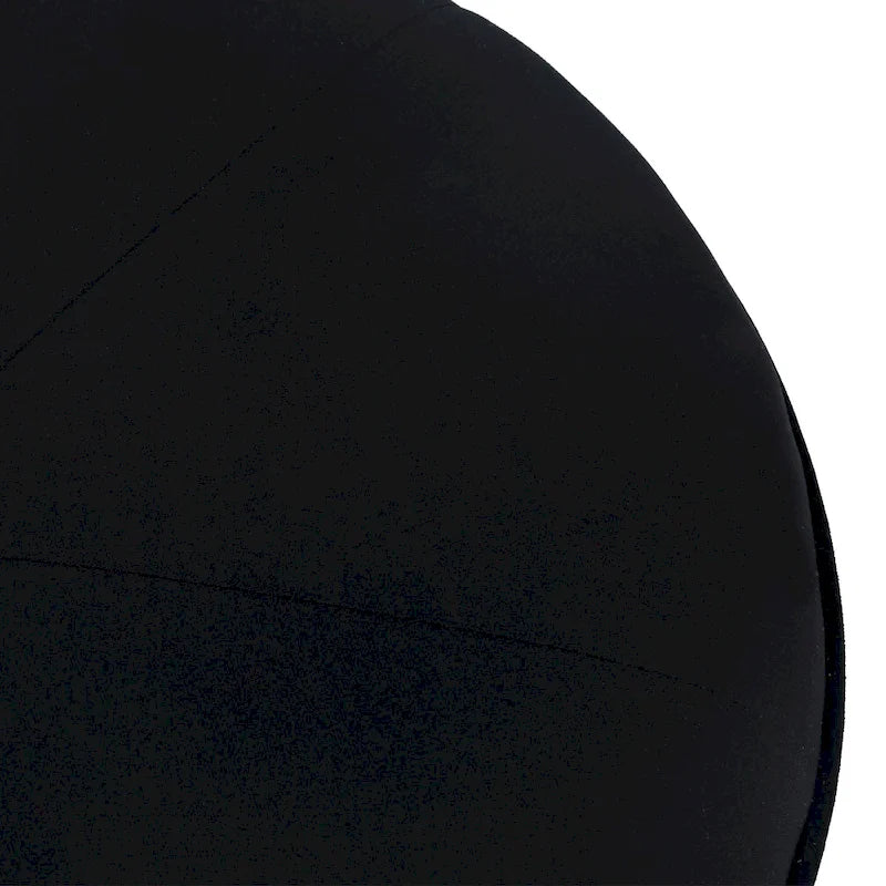 Pouf rond en tissu capitonné