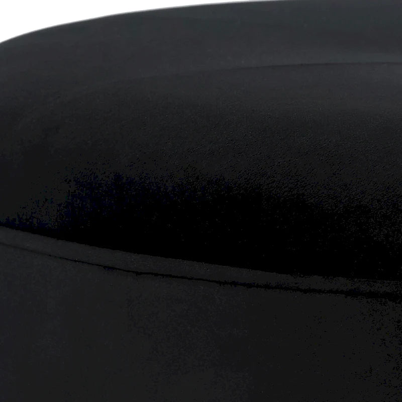 Pouf rond en tissu capitonné