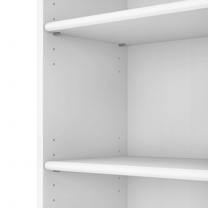 Bibliothèque à 5 étagères blanc antique - Antique - 29,57L x 12,09l x 68,94H