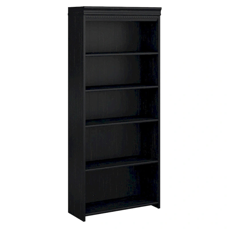 Bibliothèque à 5 étagères blanc antique - Antique - 29,57L x 12,09l x 68,94H