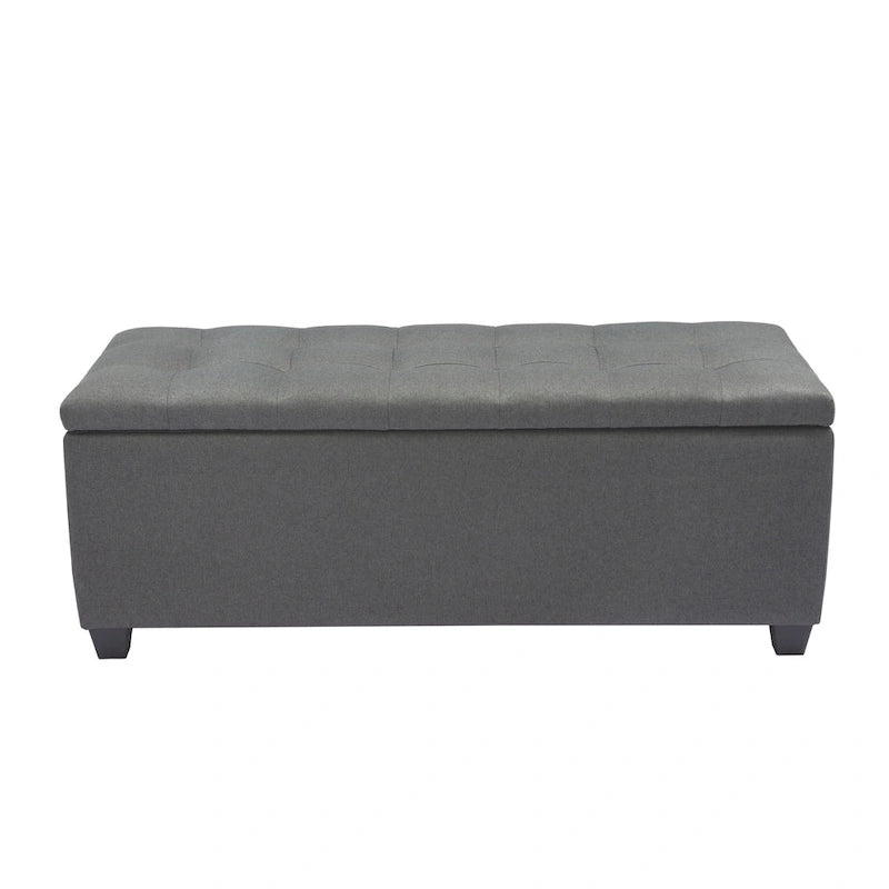 Banc de rangement, abattant, revêtement en tissu