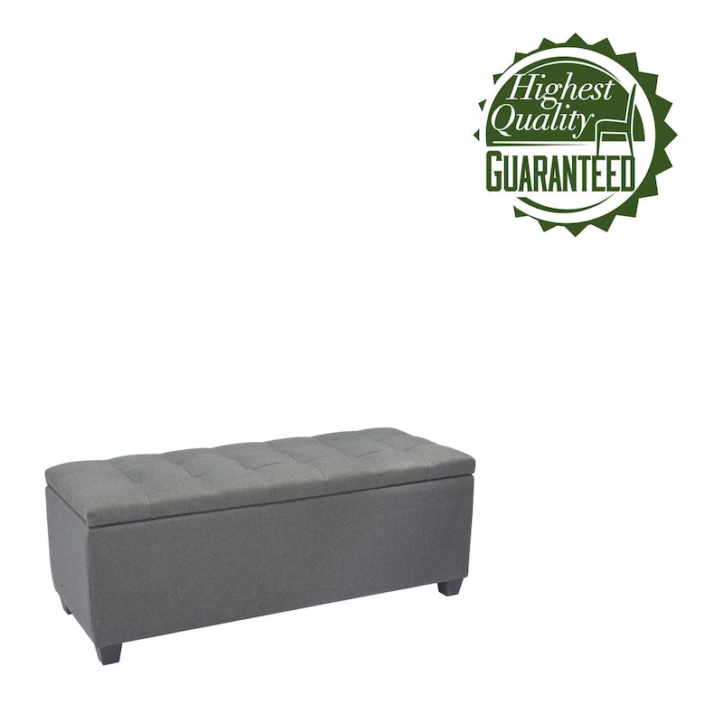 Banc de rangement, abattant, revêtement en tissu