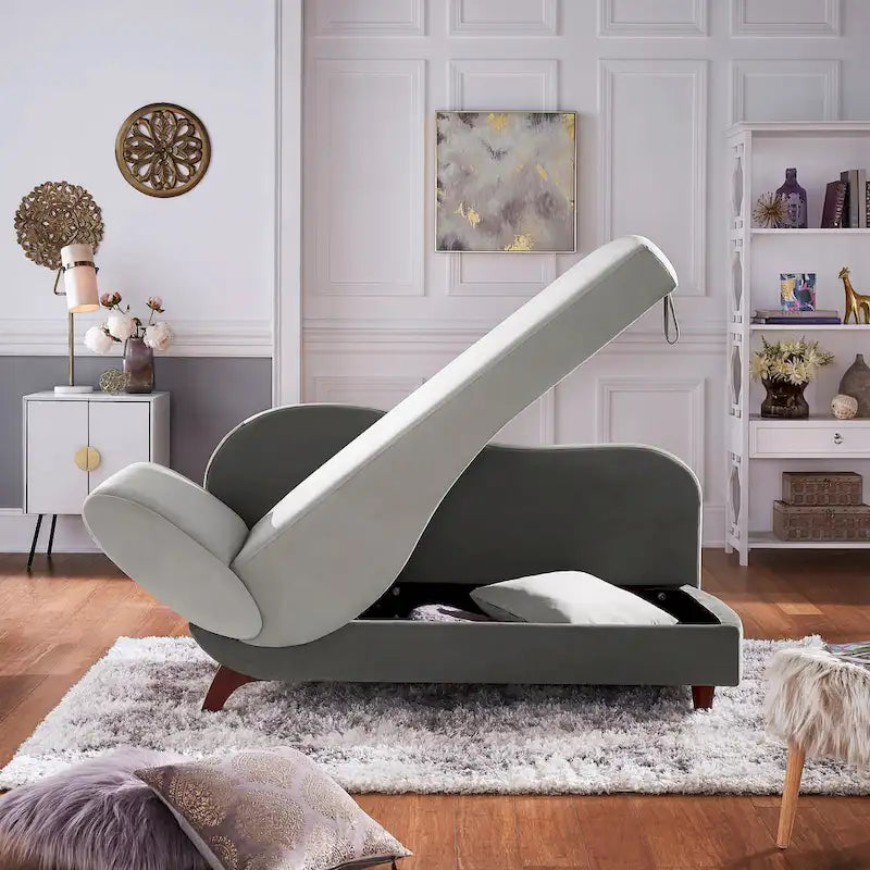 Chauffeuse de rangement bicolore par