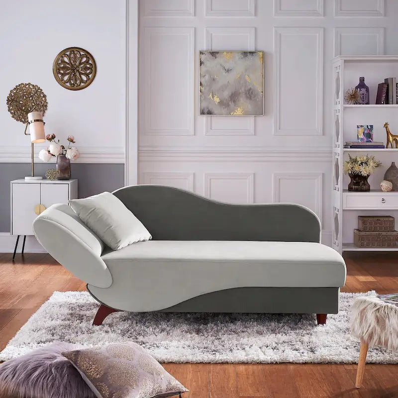 Chauffeuse de rangement bicolore par