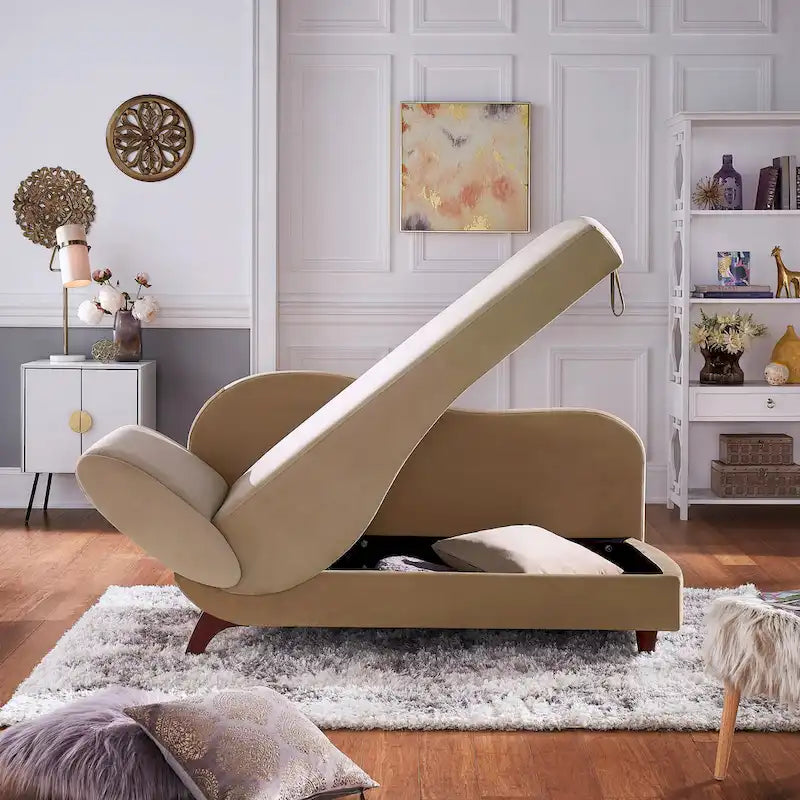 Chauffeuse de rangement bicolore par