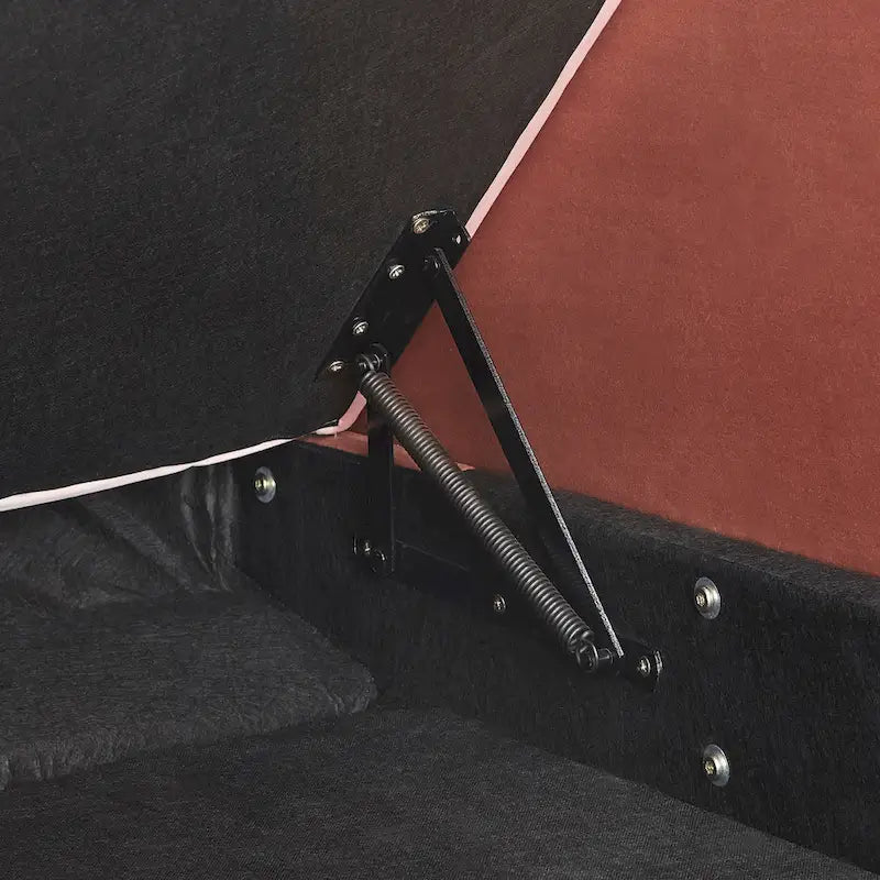 Chauffeuse de rangement bicolore par