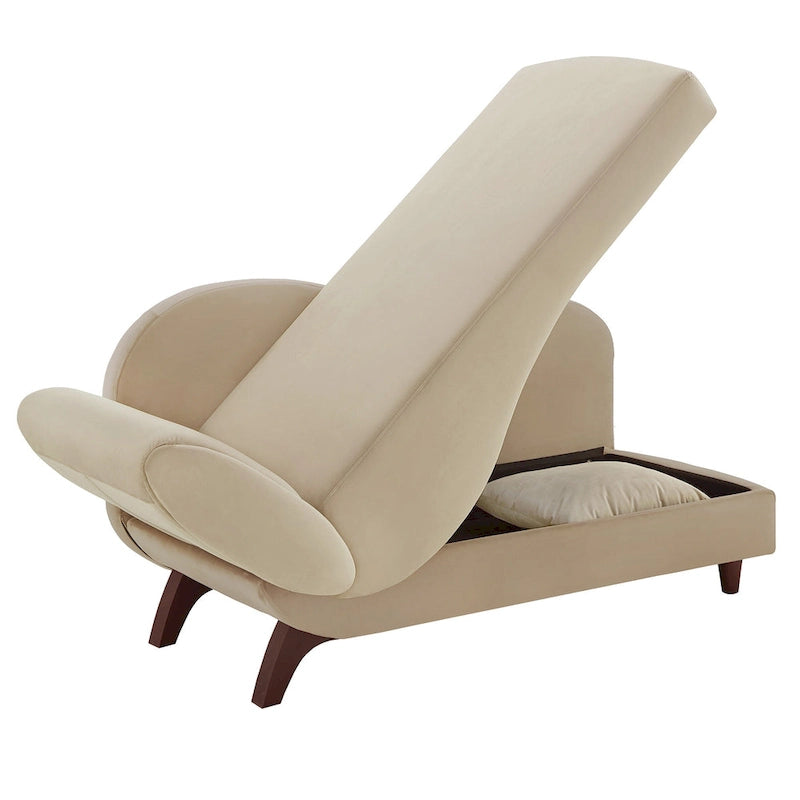 Chauffeuse de rangement bicolore par