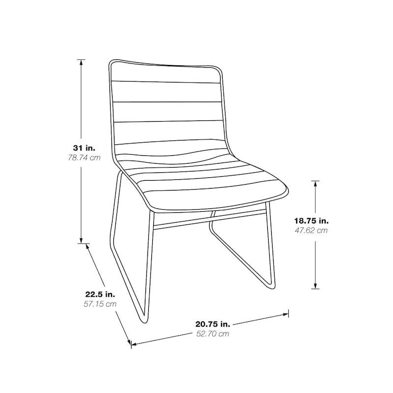 Chaise empilable (lot de 2)