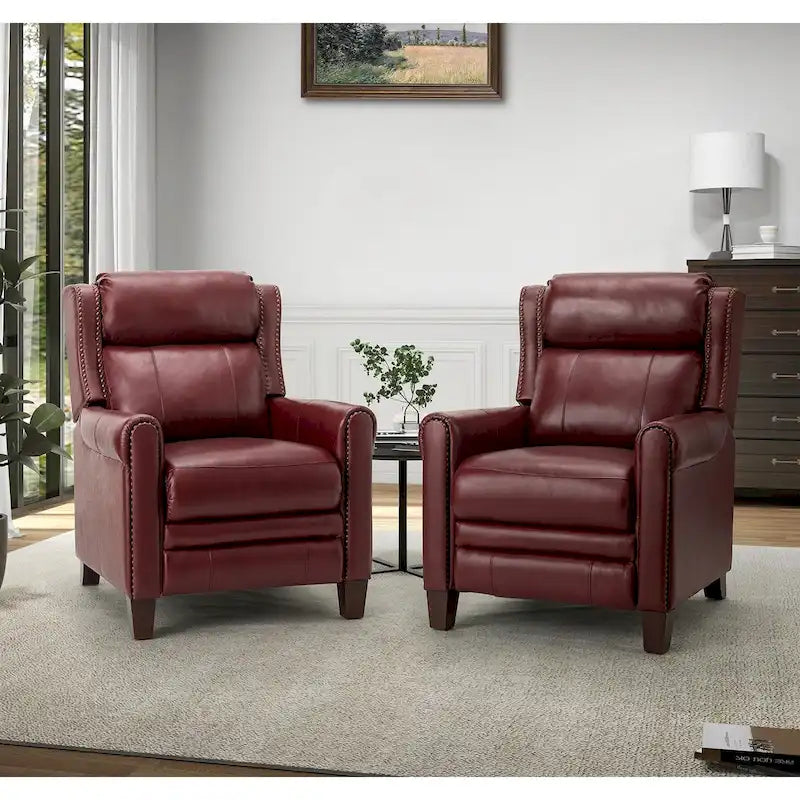 32,48 po Large En Cuir Véritable Manuelle Inclinable Ensemble de 2