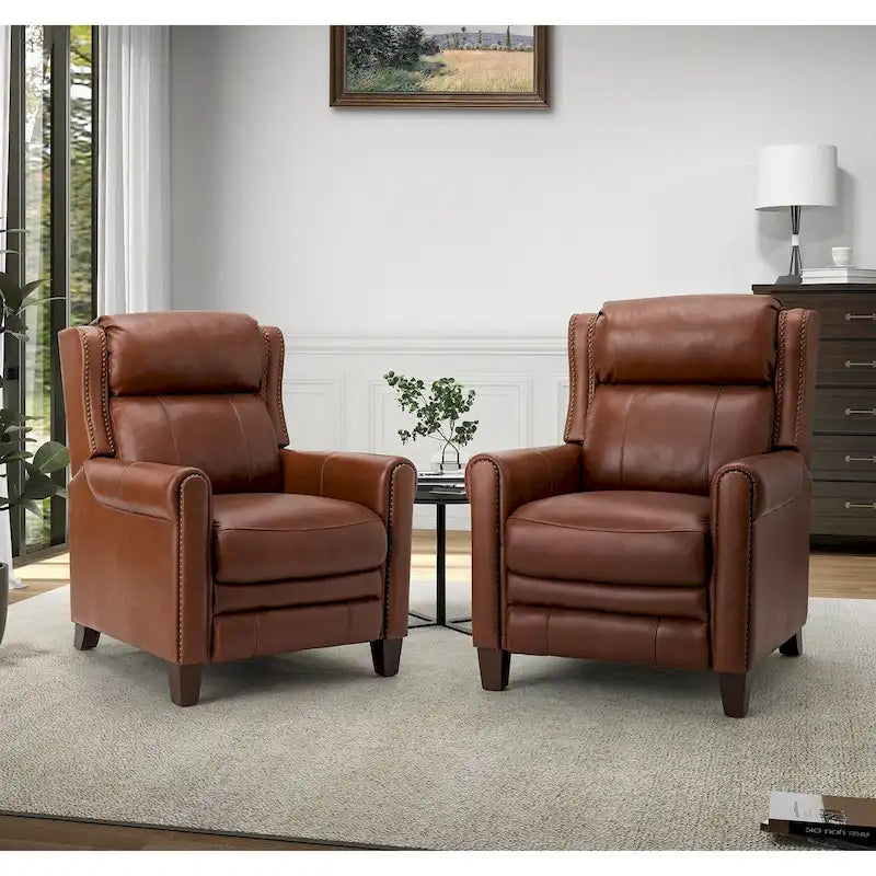 32,48 po Large En Cuir Véritable Manuelle Inclinable Ensemble de 2