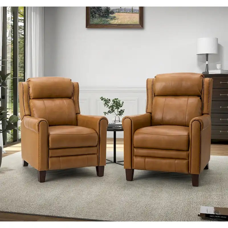 32,48 po Large En Cuir Véritable Manuelle Inclinable Ensemble de 2