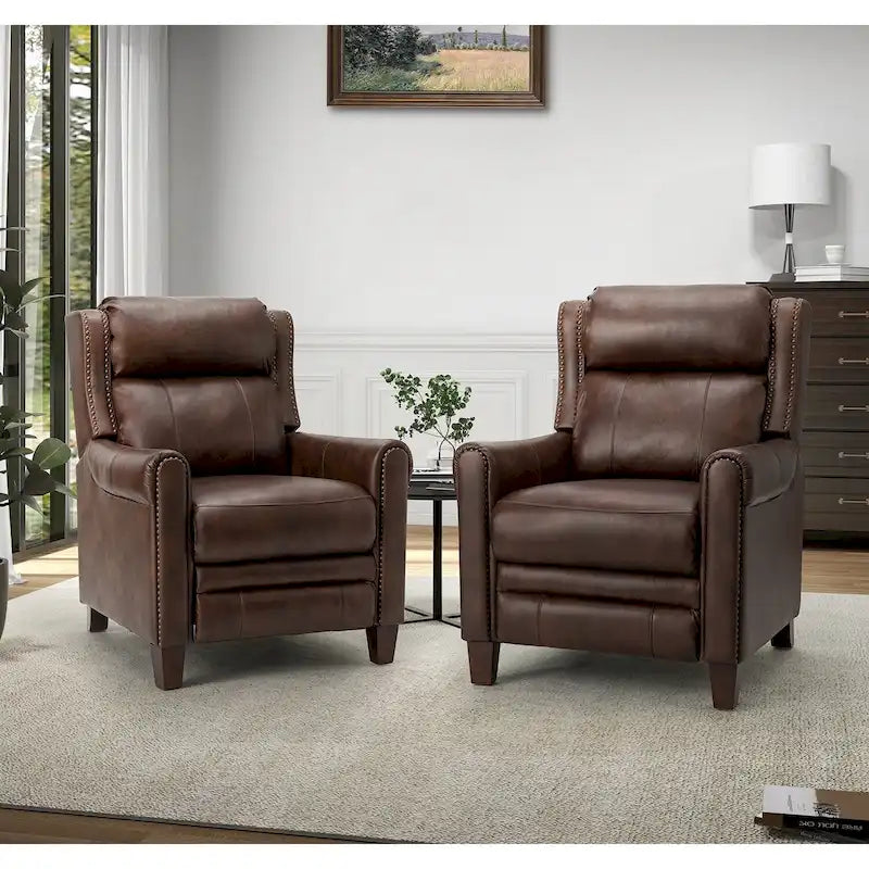 32,48 po Large En Cuir Véritable Manuelle Inclinable Ensemble de 2