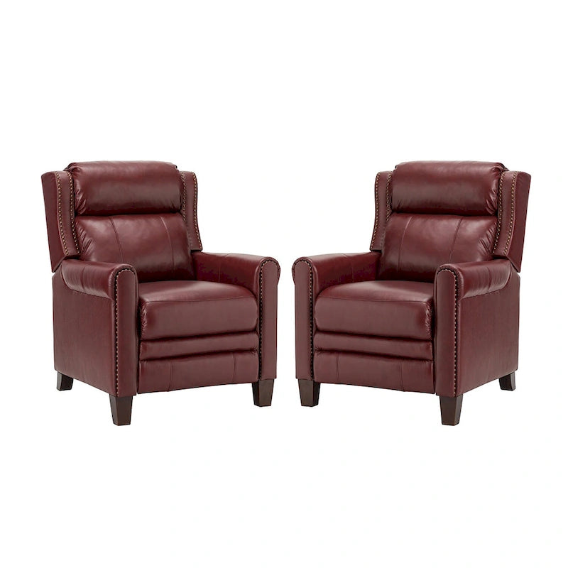 32,48 po Large En Cuir Véritable Manuelle Inclinable Ensemble de 2