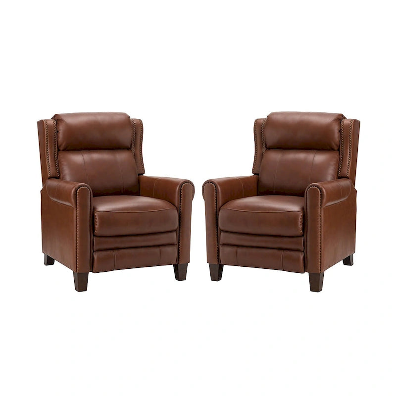 32,48 po Large En Cuir Véritable Manuelle Inclinable Ensemble de 2