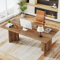 Bureau de direction 63 pouces, grand bureau d'ordinateur en bois