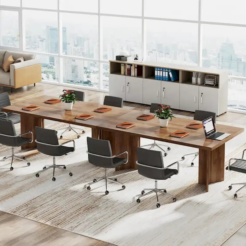 Bureau de direction 63 pouces, grand bureau d'ordinateur en bois