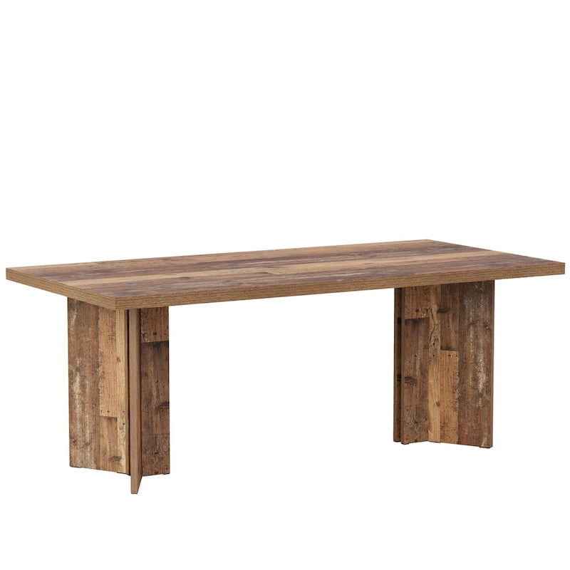 Bureau de direction 63 pouces, grand bureau d'ordinateur en bois